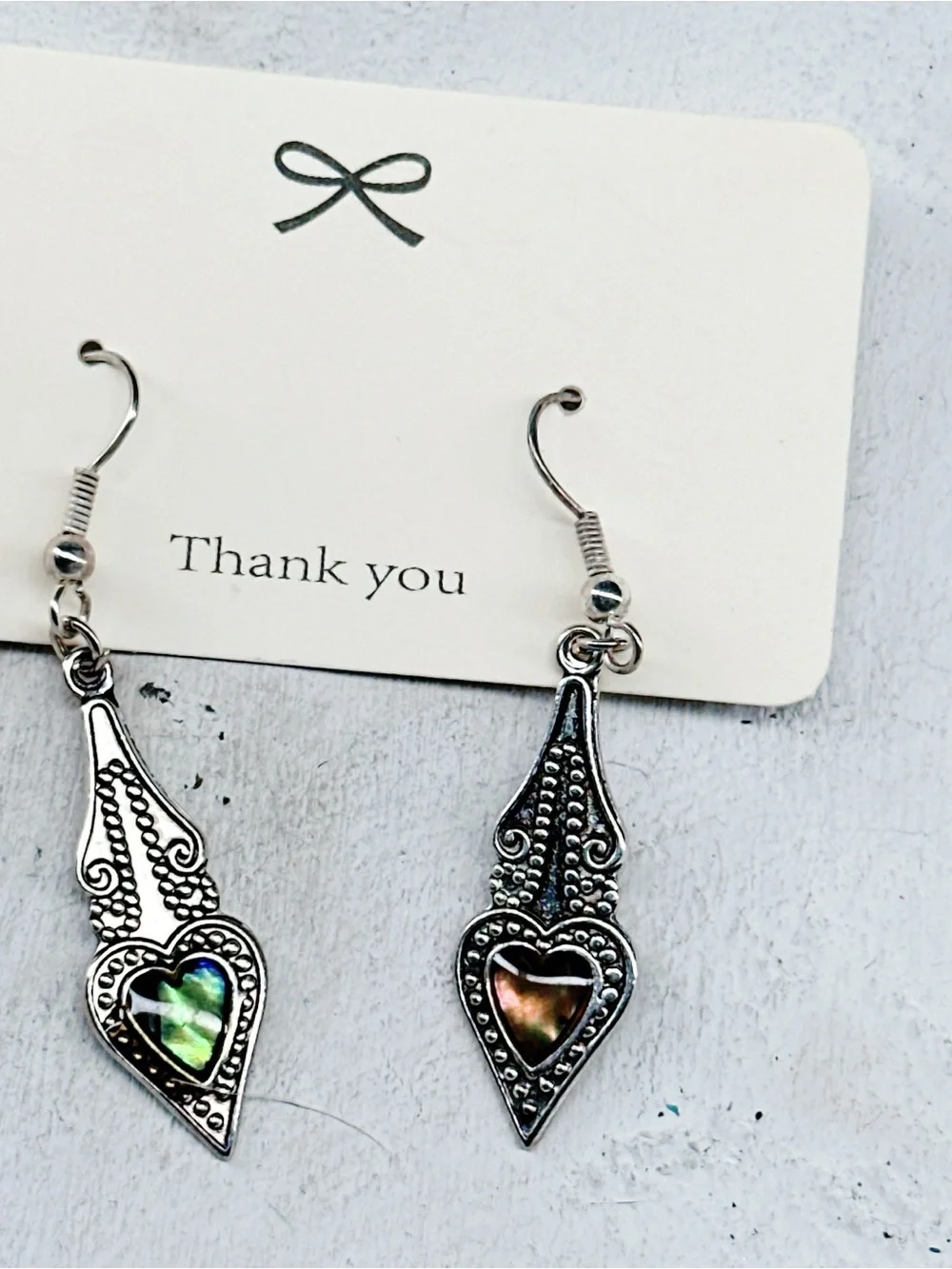 327u. Shell Silvertone Earrings